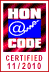 The Website Glutenfrei-Lebenswelt is in compliance with the HONcode!