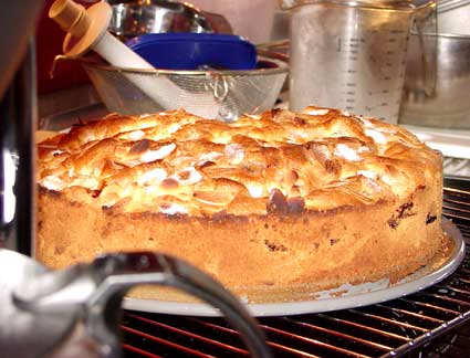 Versunkener Apfelkuchen mit karamellisierten Mandelblttchen!