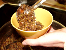 Eine Portion ayurvedischee Misch-Dal aus bunten Linsen! Eine Portion ayurvedischee Misch-Dal aus bunten Linsen!